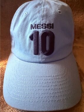 AFA Light Blue 'MESSI 10' Embroidered Baseball Cap